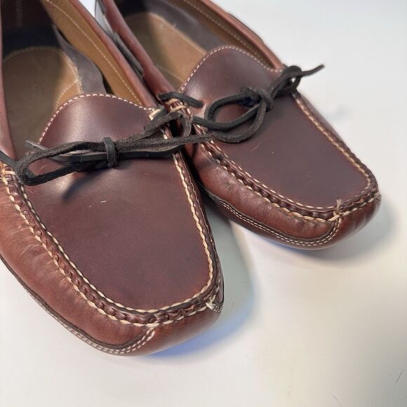 L.L.Bean Men’s 9 D Loafers Leather Brown House Indoor Shoes USA main image 4